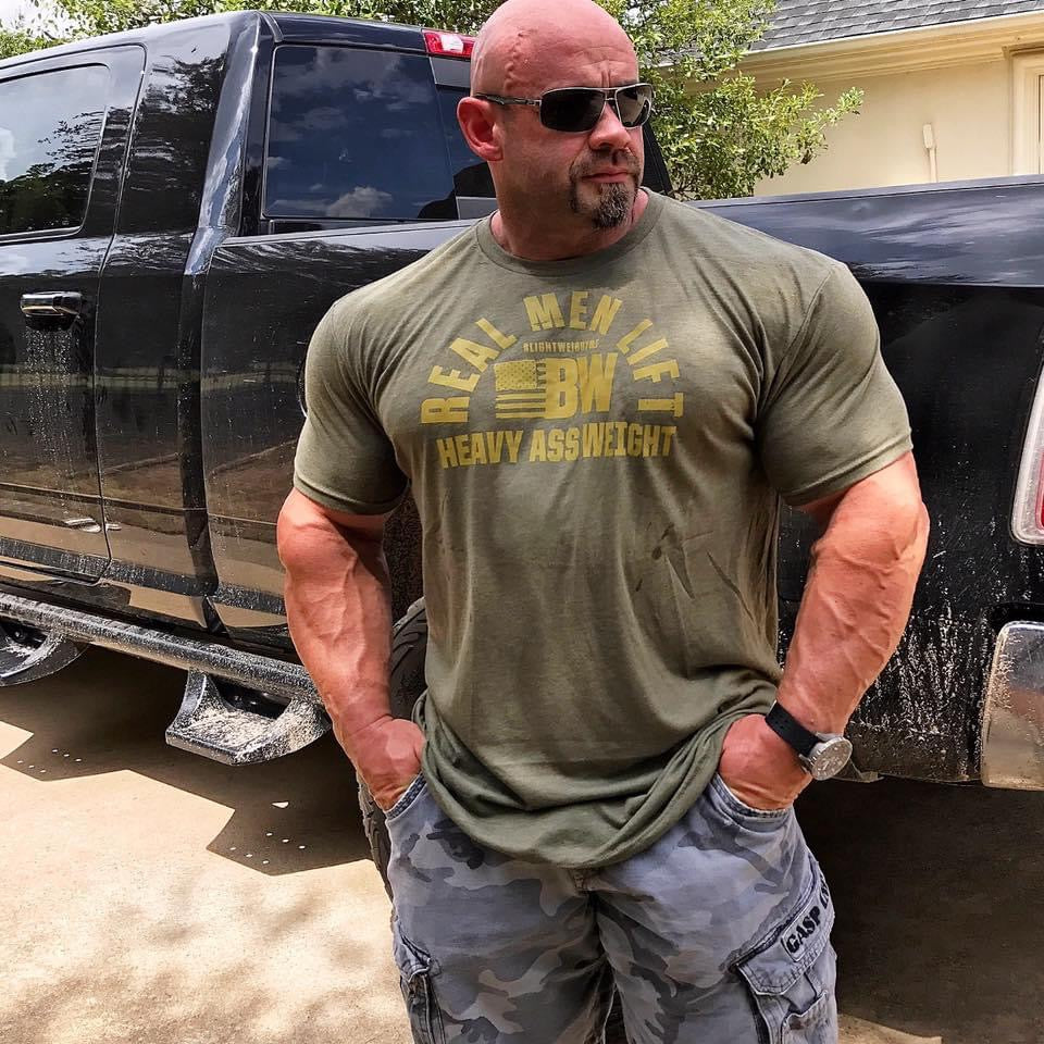 Branch Warren - Real Men Lift, Heavy Ass Weights - Military Green